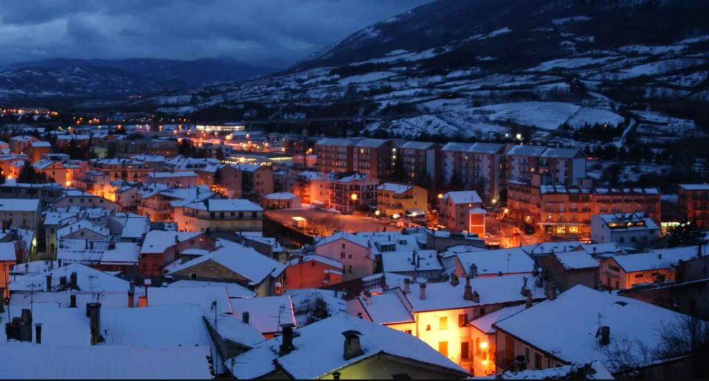 Castel di Sangro innevata, rocchetta a volturno casita1906 b&b casa vacanze